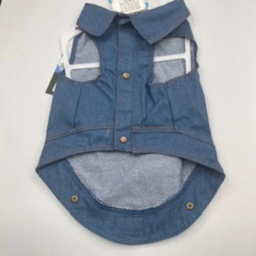 New Woof‎ Dog Pet Vest Size Large Denim Flag & Eagle NWT